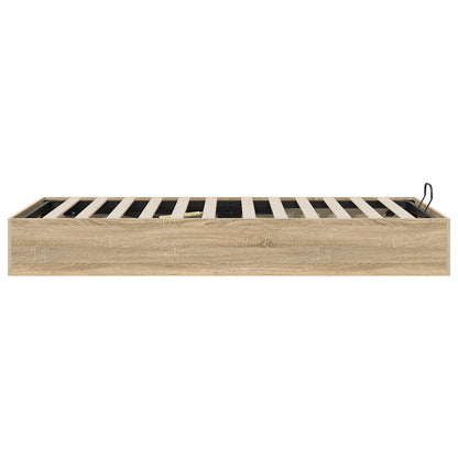 vidaXL Ottoman Bed Frame Sonoma Oak 203 x 90 x 25 cm Engineered Wood