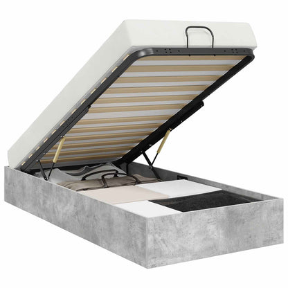 vidaXL Ottoman Bed Frame Concrete Grey 90 x 200 cm Engineered Wood