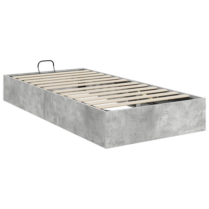 vidaXL Ottoman Bed Frame Concrete Grey 90 x 200 cm Engineered Wood