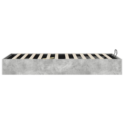 vidaXL Ottoman Bed Frame Concrete Grey 90 x 200 cm Engineered Wood