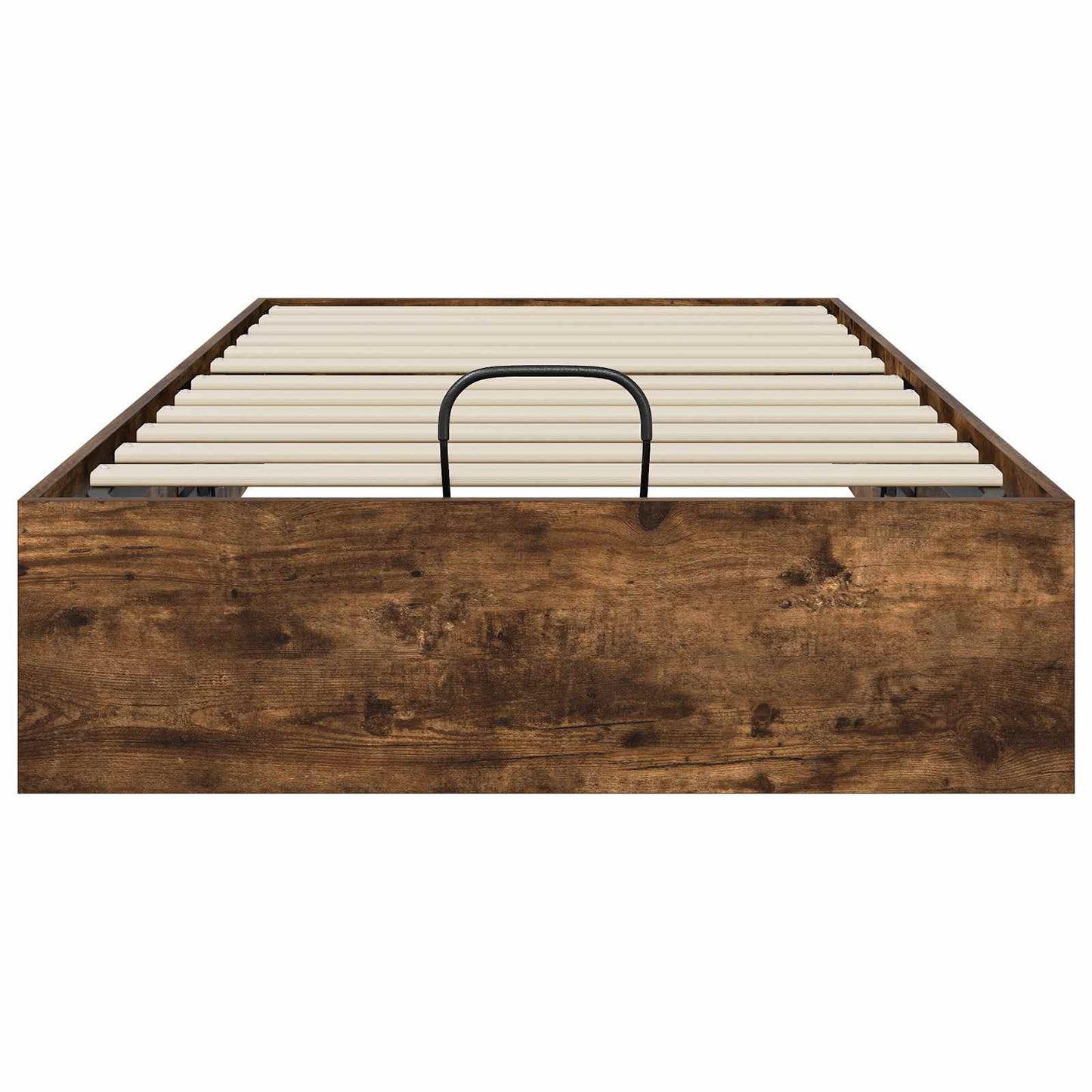 vidaXL Ottoman Bed Frame Smoked Oak 203 x 90 x 25 cm Engineered Wood