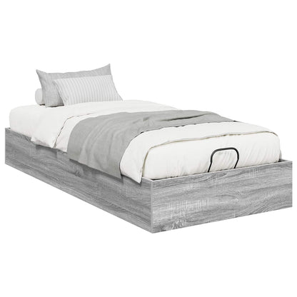 vidaXL Ottoman Bed Frame Grey Sonoma 203 x 90 x 25 cm Engineered Wood