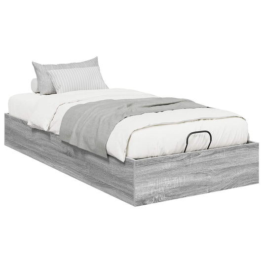 vidaXL Ottoman Bed Frame Grey Sonoma 203 x 90 x 25 cm Engineered Wood
