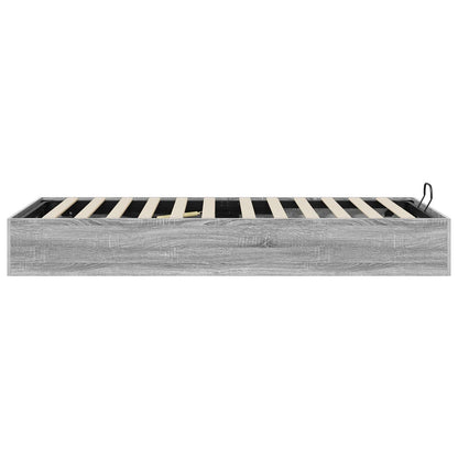 vidaXL Ottoman Bed Frame Grey Sonoma 203 x 90 x 25 cm Engineered Wood