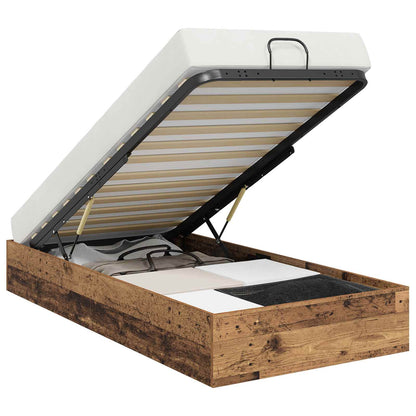 vidaXL Ottoman Bed Frame Old Wood 203 x 90 x 25 cm Chipboard