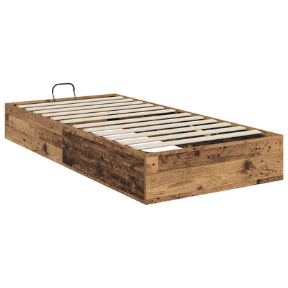 vidaXL Ottoman Bed Frame Old Wood 203 x 90 x 25 cm Chipboard