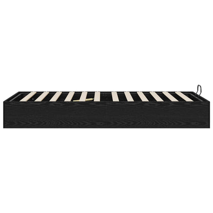 vidaXL Ottoman Bed Frame Black Oak 80.5 x 200 cm Engineered Wood