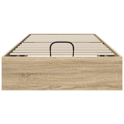vidaXL Ottoman Bed Frame Sonoma Oak 203 x 80.5 x 25 cm Engineered Wood