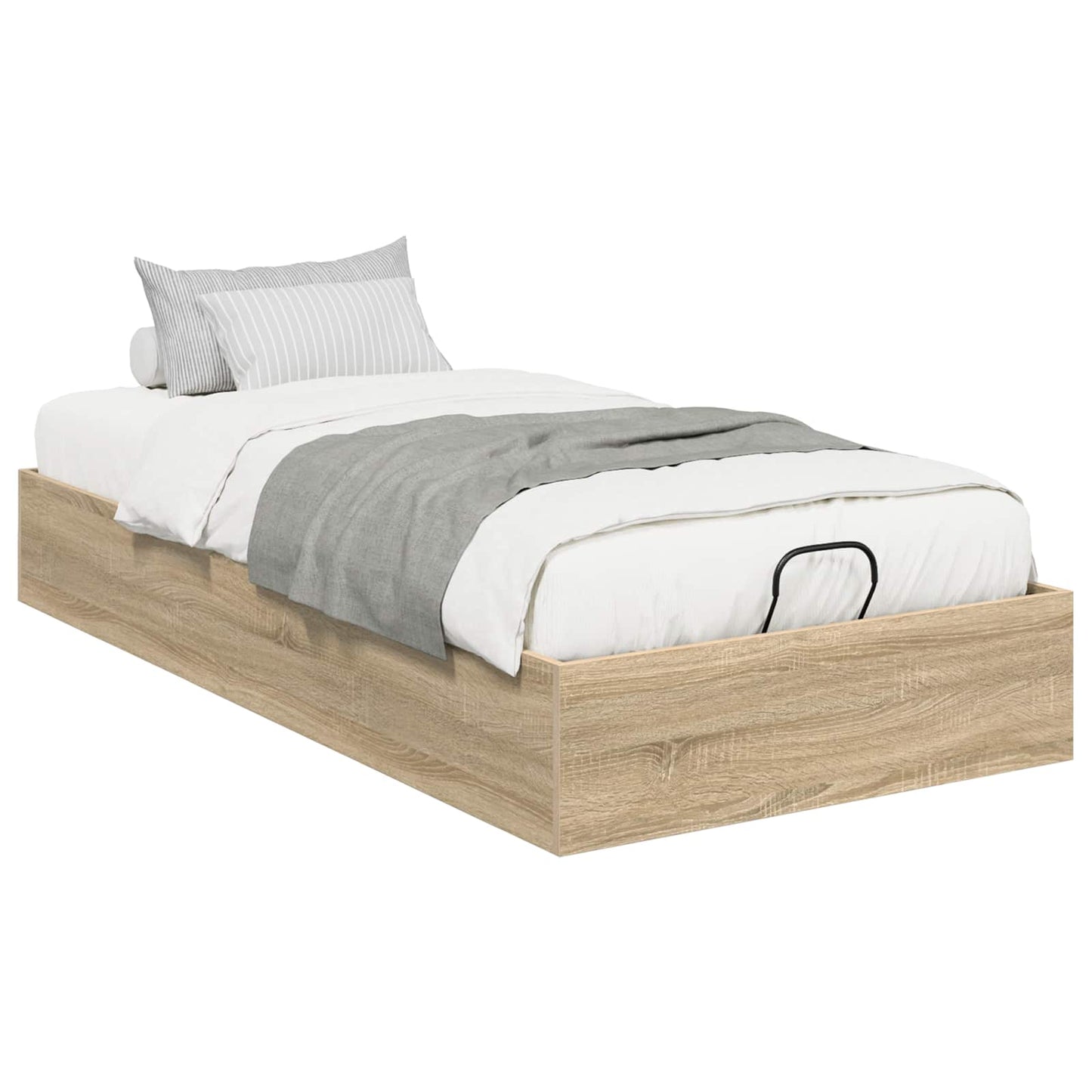 vidaXL Ottoman Bed Frame Sonoma Oak 203 x 80.5 x 25 cm Engineered Wood