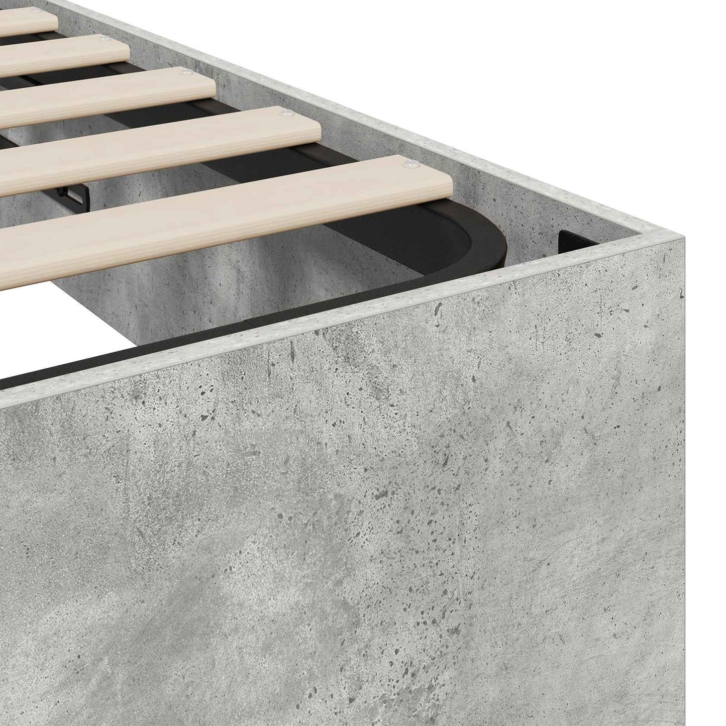 vidaXL Ottoman Bed Frame Concrete Grey 80.5 x 200 cm Engineered Wood