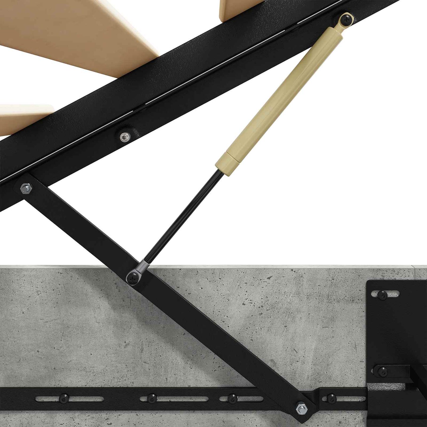 vidaXL Ottoman Bed Frame Concrete Grey 80.5 x 200 cm Engineered Wood