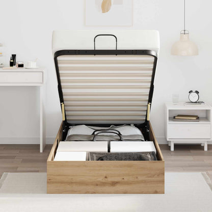 vidaXL Ottoman Bed Frame Artisan Oak 80.5 x 200 cm Engineered Wood