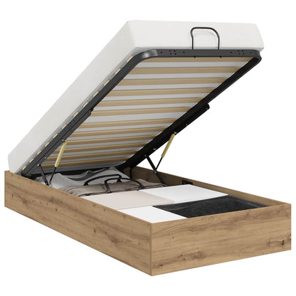vidaXL Ottoman Bed Frame Artisan Oak 80.5 x 200 cm Engineered Wood