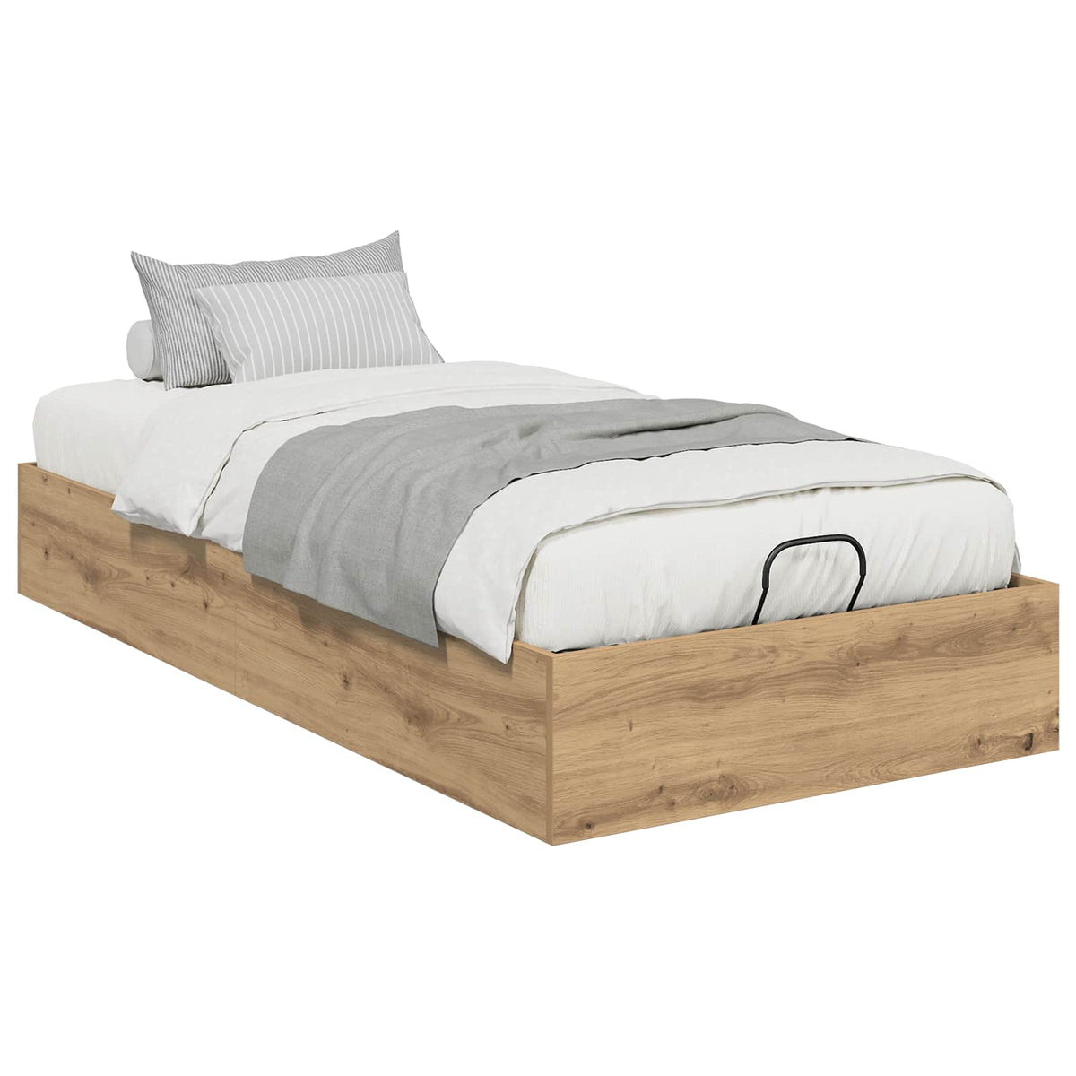 vidaXL Ottoman Bed Frame Artisan Oak 80.5 x 200 cm Engineered Wood