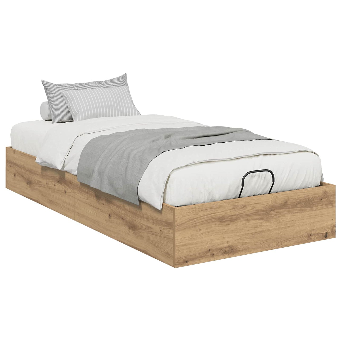 vidaXL Ottoman Bed Frame Artisan Oak 80.5 x 200 cm Engineered Wood