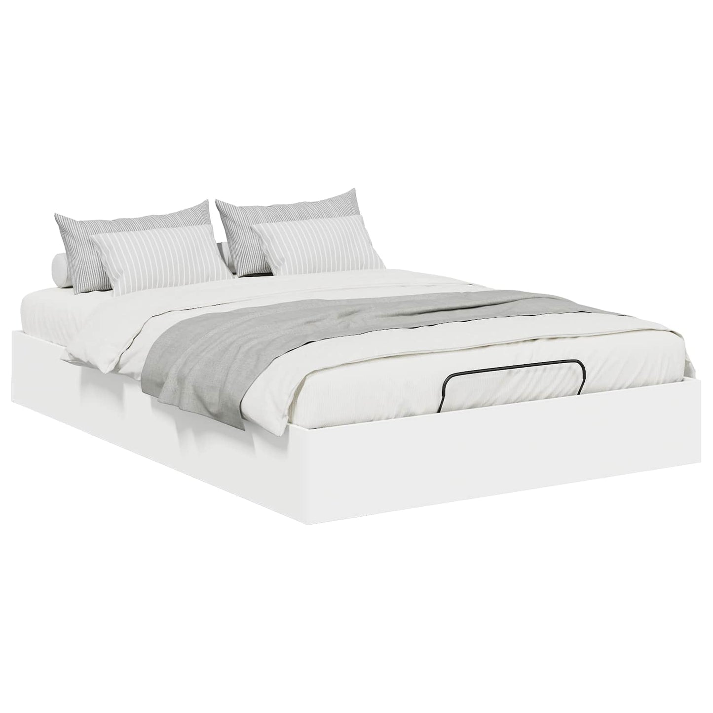 vidaXL Ottoman Bed Frame White 193 x 140 x 25 cm Engineered Wood