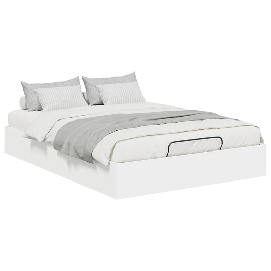 vidaXL Ottoman Bed Frame White 193 x 140 x 25 cm Engineered Wood
