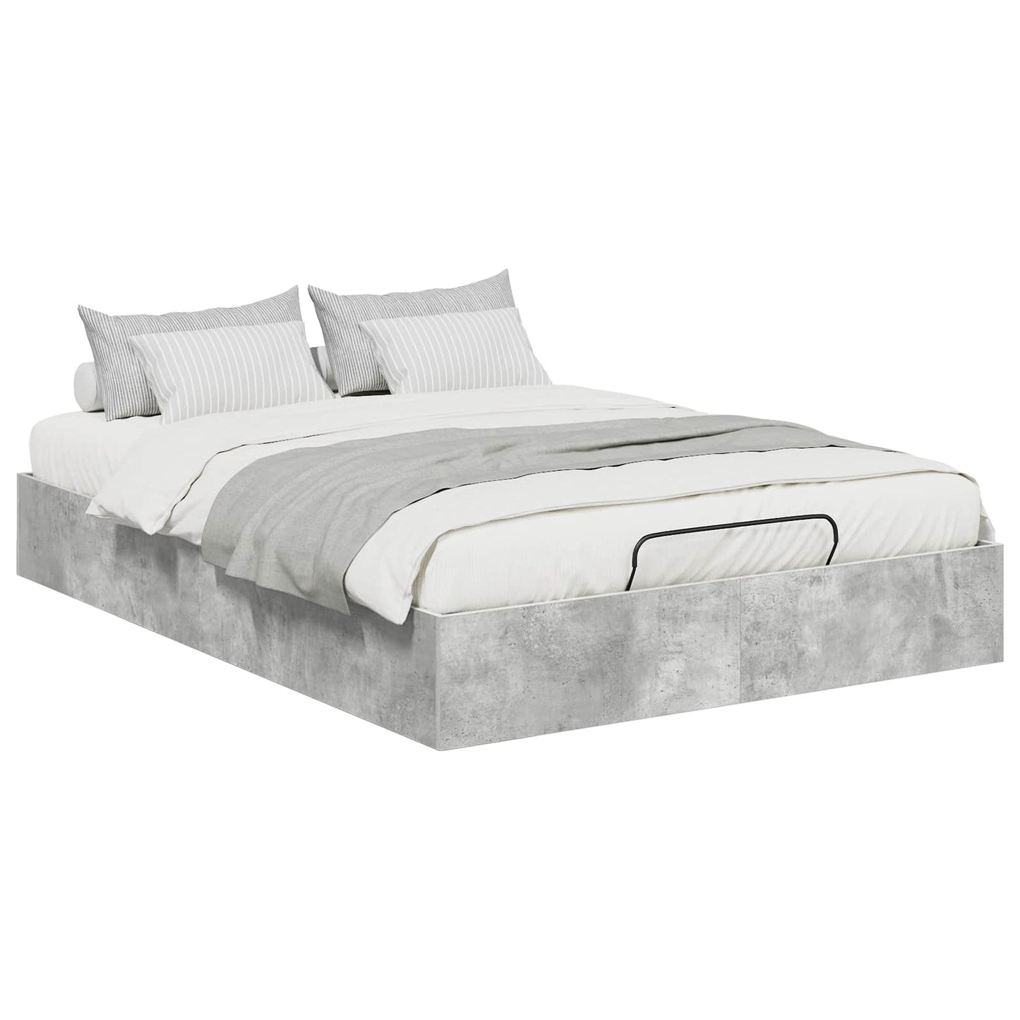 vidaXL Ottoman Bed Frame Concrete Grey 140 x 200 cm Engineered Wood
