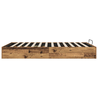 vidaXL Ottoman Bed Frame Old Wood 193 x 140 x 25 cm Engineered Wood