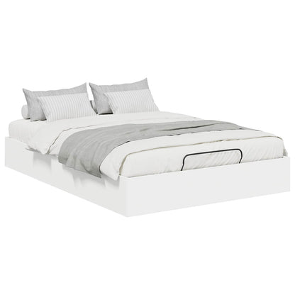 vidaXL Ottoman Bed Frame White 193 x 135 x 25 cm Engineered Wood