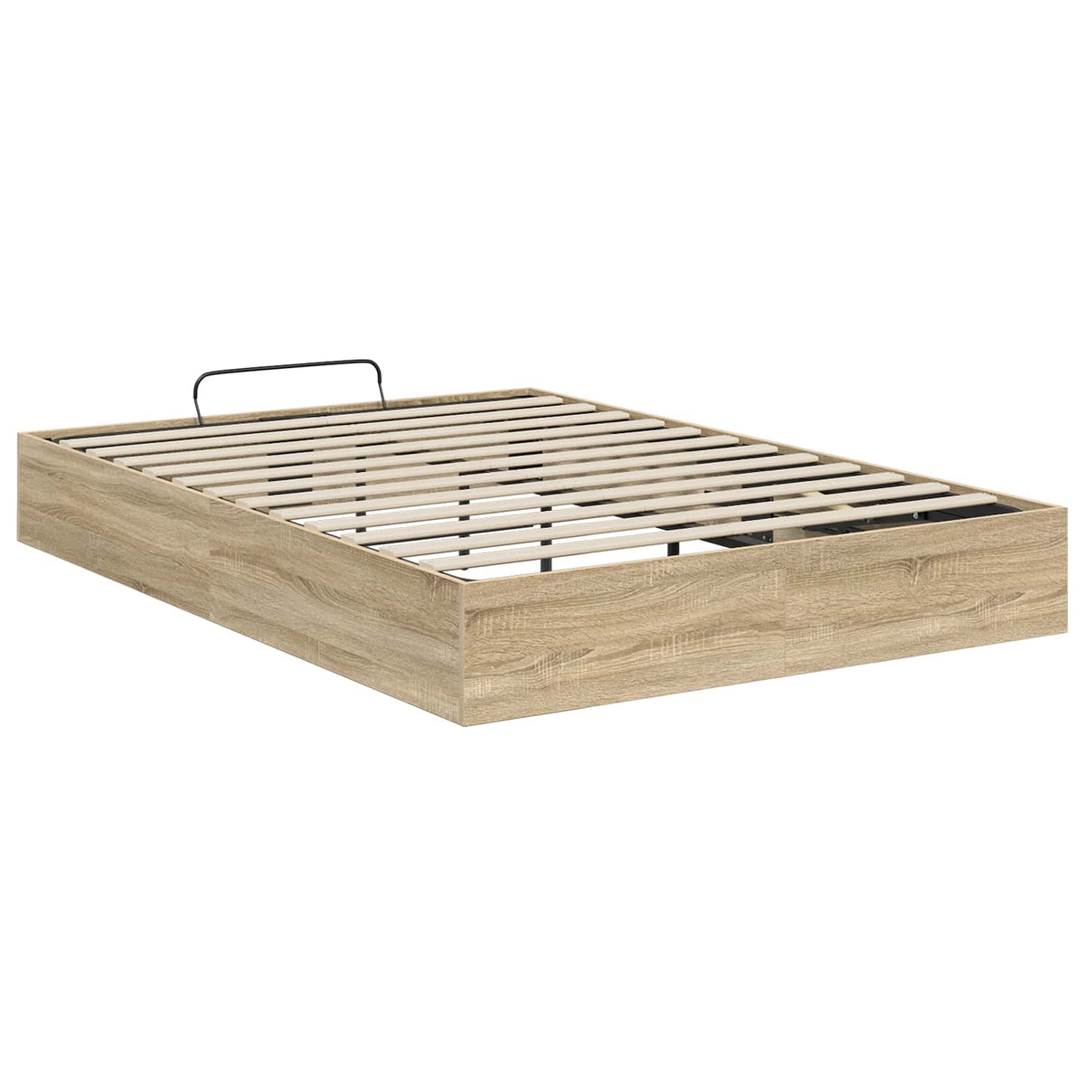 vidaXL Ottoman Bed Frame Sonoma Oak 135 x 190 cm Engineered Wood