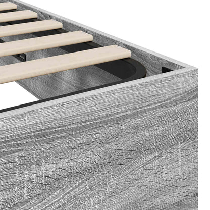 vidaXL Ottoman Bed Frame Grey Sonoma 193 x 135 x 25 cm Engineered Wood