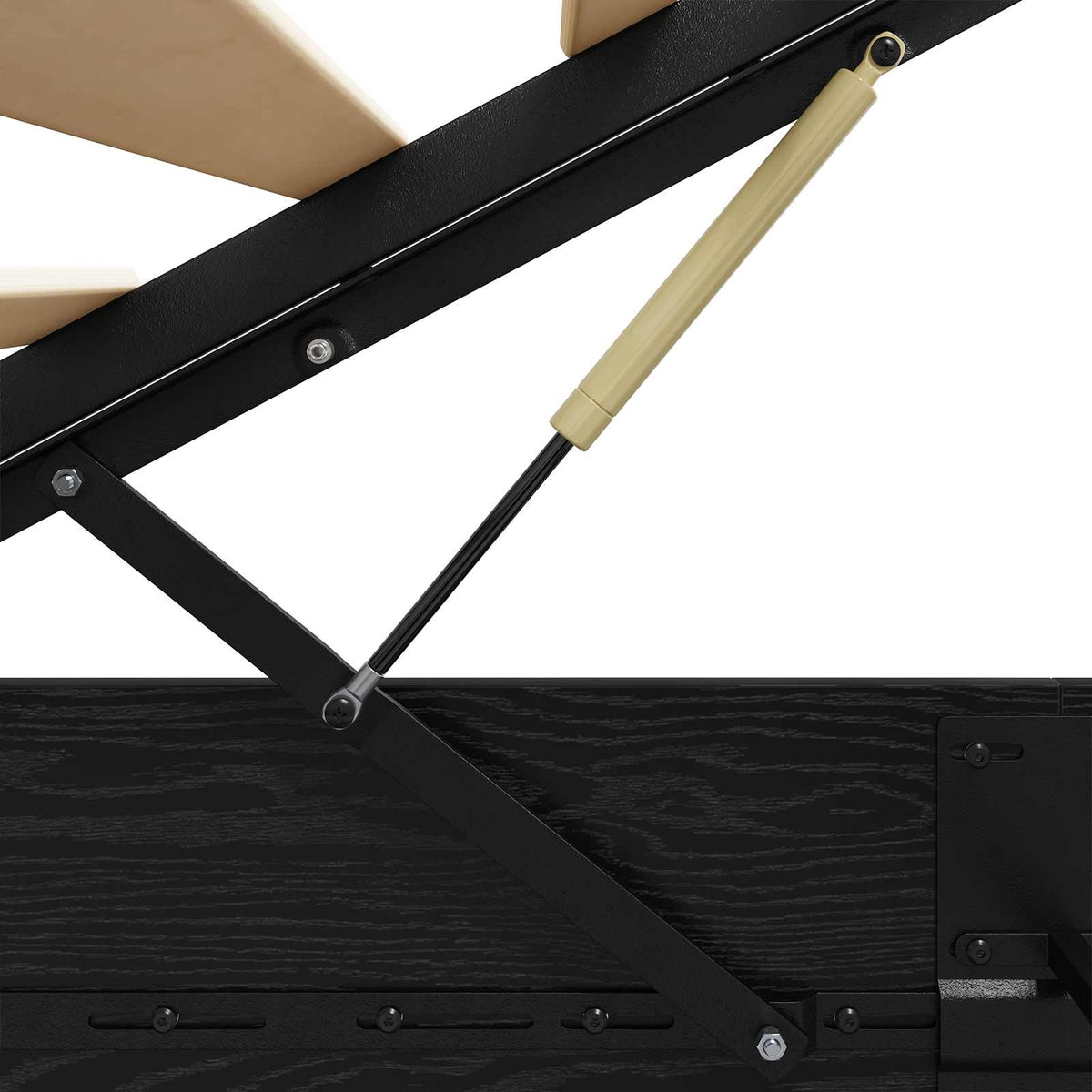vidaXL Ottoman Bed Frame Black Oak 120 x 200 cm Engineered Wood