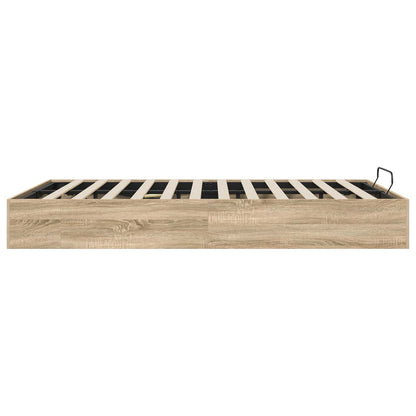 vidaXL Ottoman Bed Frame Sonoma Oak 193 x 120 x 25 cm Engineered Wood