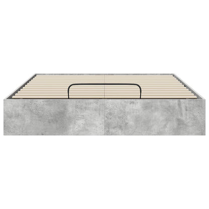 vidaXL Ottoman Bed Frame Concrete Grey 120 x 190 cm Engineered Wood