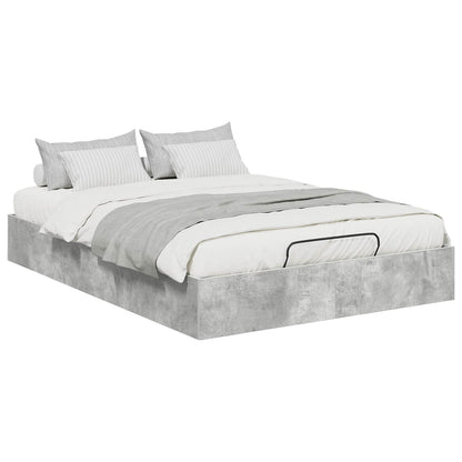 vidaXL Ottoman Bed Frame Concrete Grey 120 x 190 cm Engineered Wood