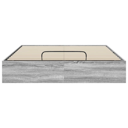 vidaXL Ottoman Bed Frame Grey Sonoma 193 x 120 x 25 cm Engineered Wood