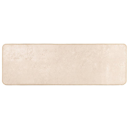 vidaXL Rug Runner MARSA Cream 50 x 150 cm Polyester and PVC