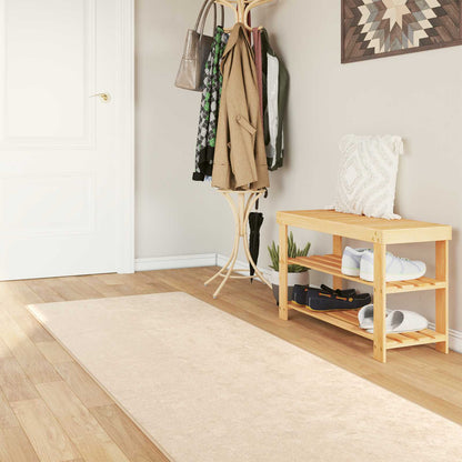 vidaXL Rug Runner MARSA Cream 80 x 250 cm Polyester and PVC