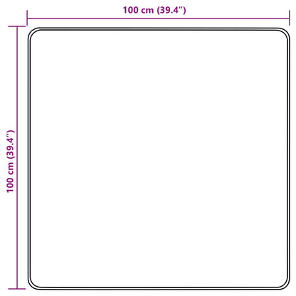 vidaXL Rug Runner MARSA Cream 100 x 100 cm Polyester and PVC