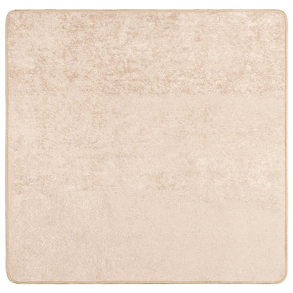 vidaXL Rug Runner MARSA Cream 100 x 100 cm Polyester and PVC