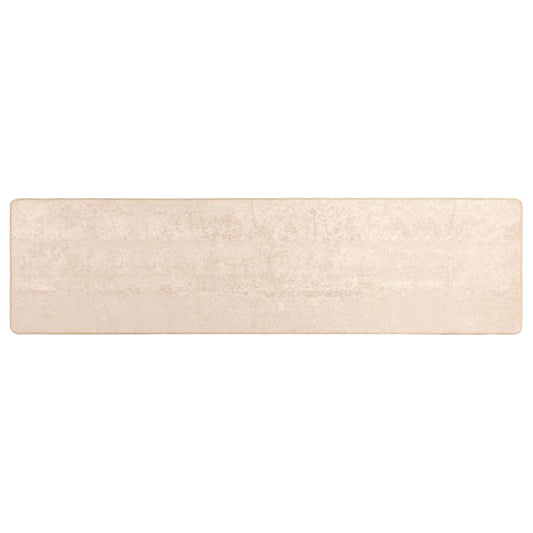 vidaXL Rug Runner MARSA Cream 100 x 350 cm Polyester and PVC