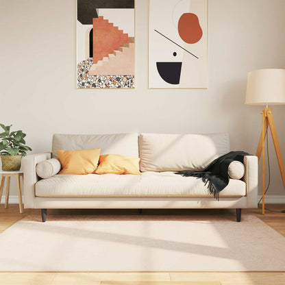 vidaXL Rug Runner MARSA Cream 120 x 170 cm Polyester and PVC
