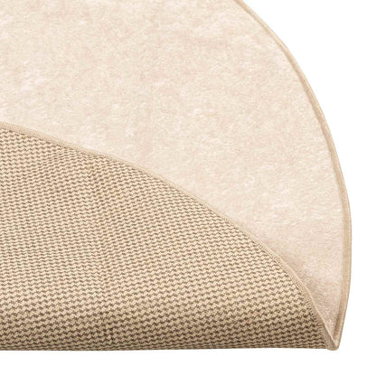 vidaXL Rug Runner MARSA Cream 120 x 120 cm Polyester and PVC