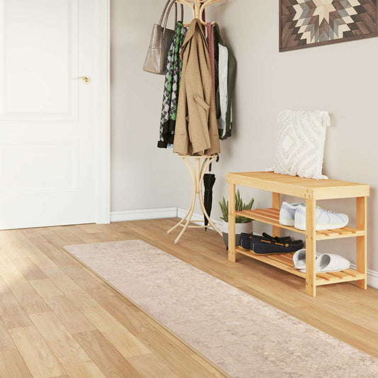 vidaXL Rug Runner MARSA Beige 50 x 300 cm Polyester and PVC