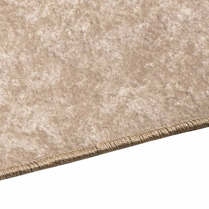 vidaXL Rug Runner MARSA Beige 100 x 400 cm Polyester and PVC