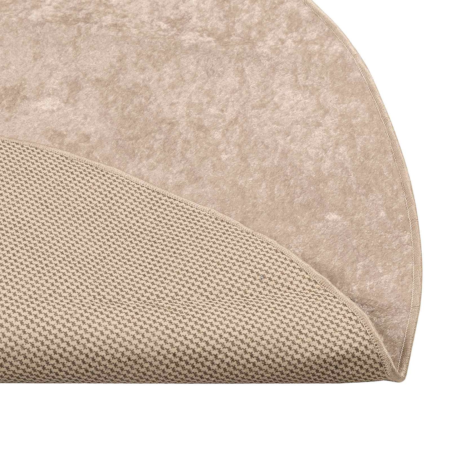 vidaXL Rug Runner MARSA Beige 120 x 120 cm Polyester and PVC