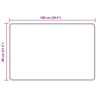 vidaXL Rug Runner MARSA Sand 80 x 100 cm Polyester and PVC