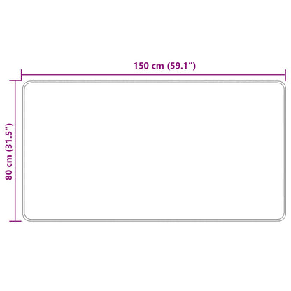 vidaXL Rug Runner MARSA Sand 80 x 150 cm Polyester and PVC