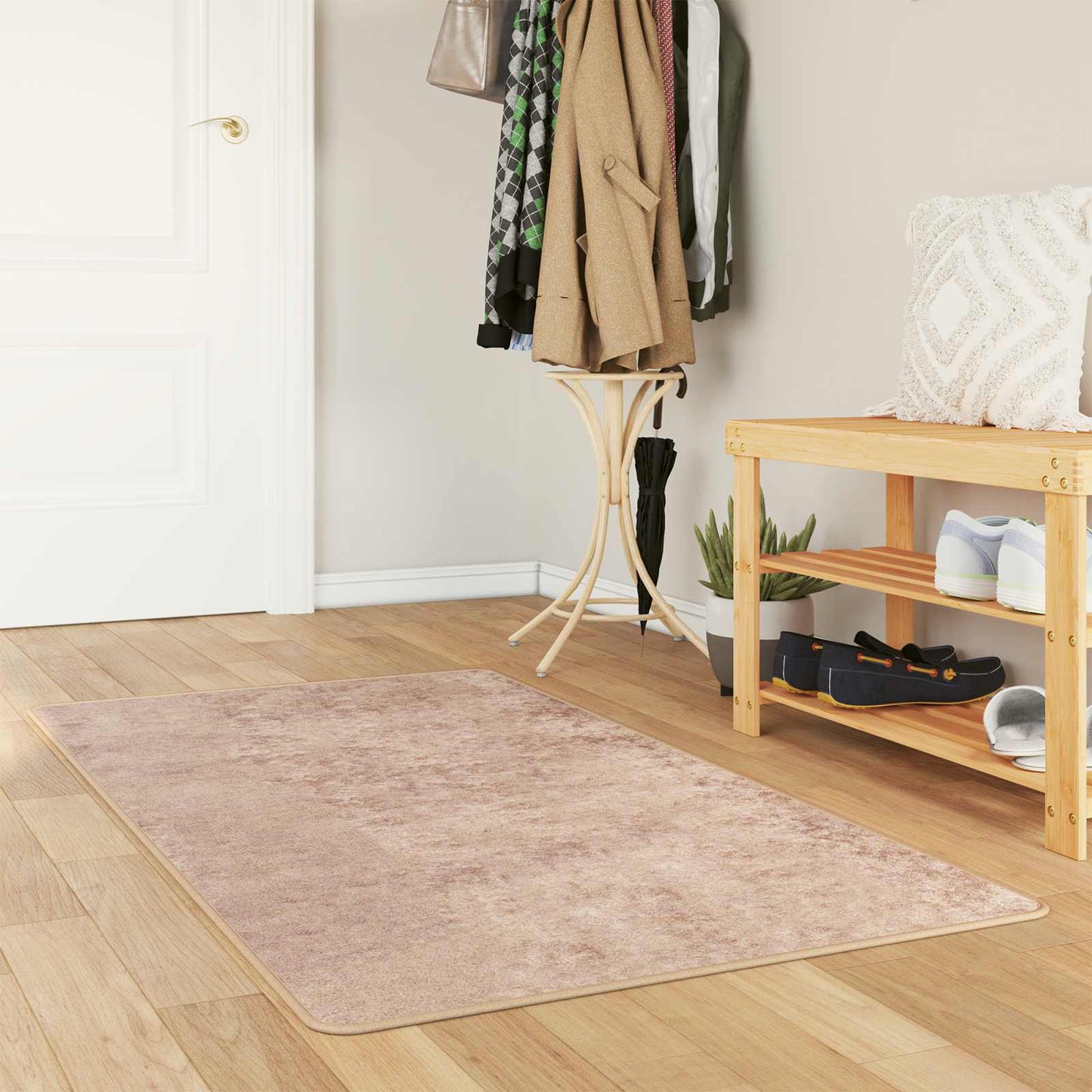 vidaXL Rug Runner MARSA Sand 80 x 200 cm Polyester and PVC