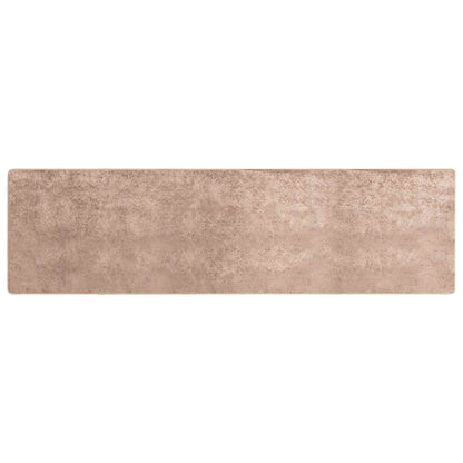 vidaXL Rug Runner MARSA Sand 100 x 400 cm Polyester and PVC