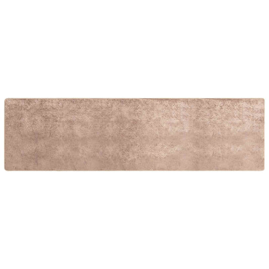 vidaXL Rug Runner MARSA Sand 100 x 400 cm Polyester and PVC