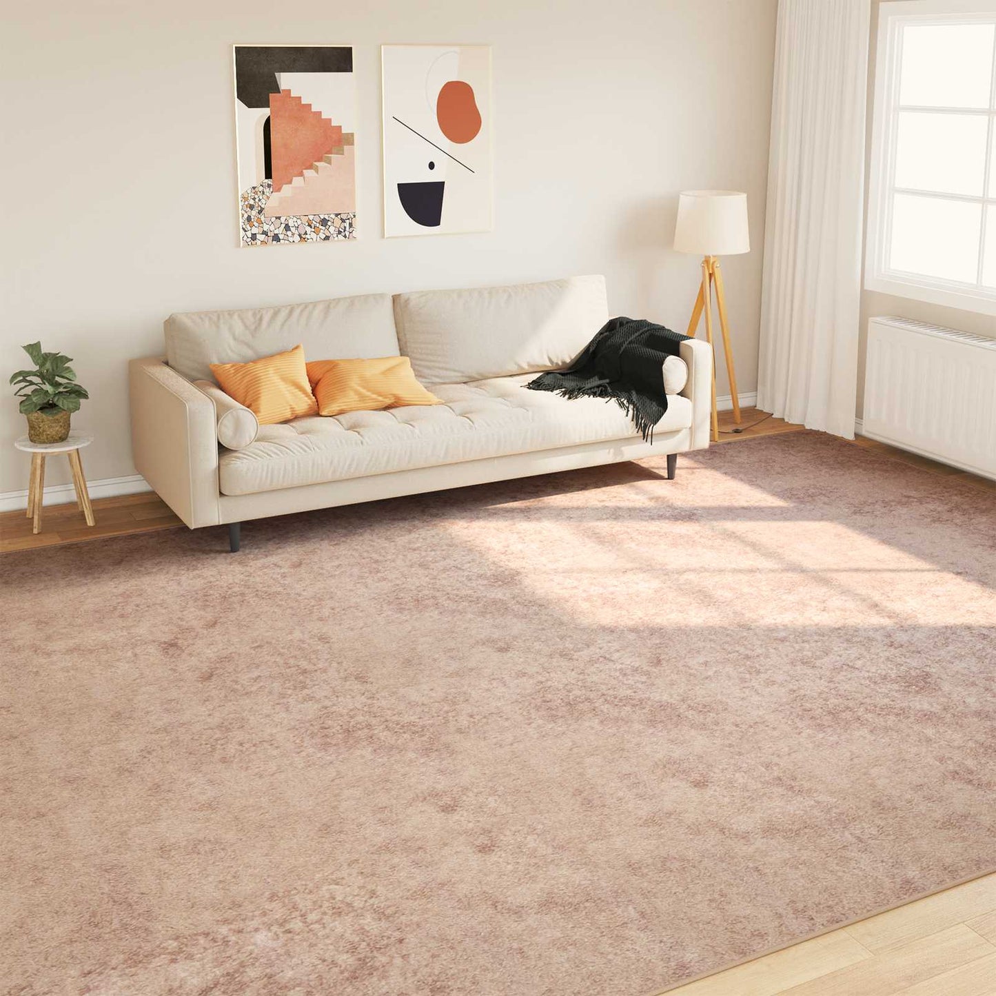 vidaXL Rug Runner MARSA Sand 300 x 400 cm Polyester and PVC