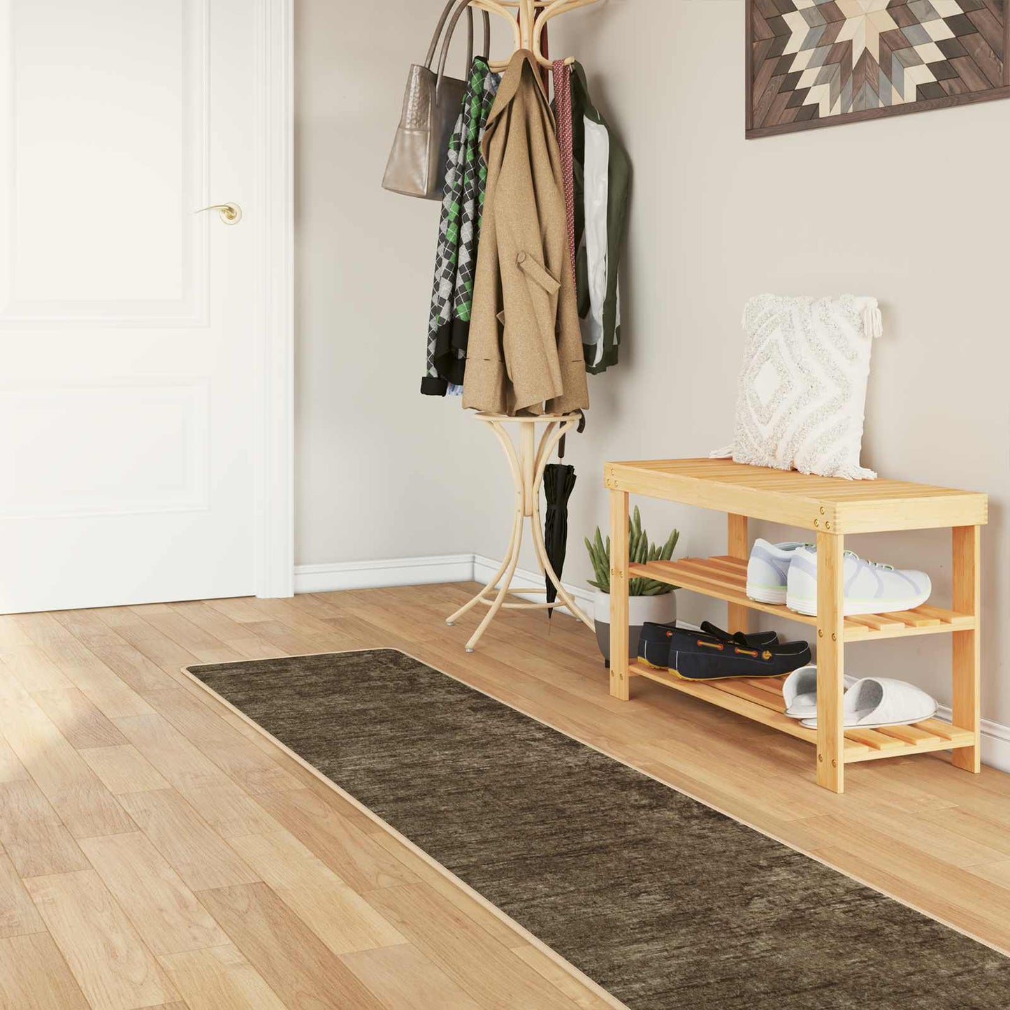 vidaXL Rug Runner MARSA Forest Green 50 x 450 cm Polyester and PVC