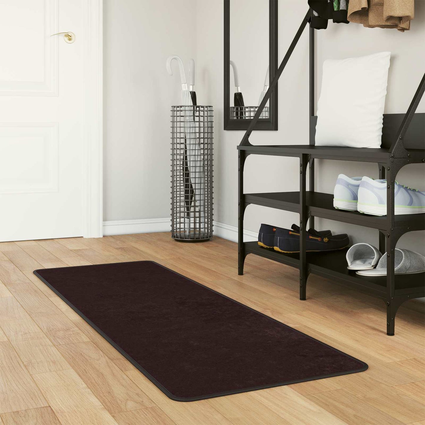 vidaXL Rug Runner MARSA Anthracite 50 x 200 cm Polyester and PVC