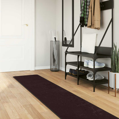 vidaXL Rug Runner MARSA Anthracite 50 x 400 cm Polyester and PVC
